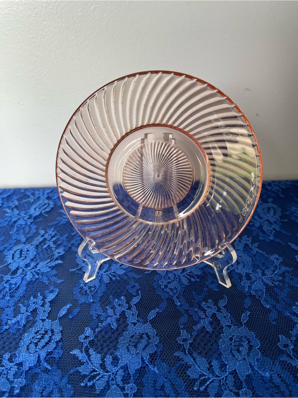 Vintage Pink Depression Glass Small Plate